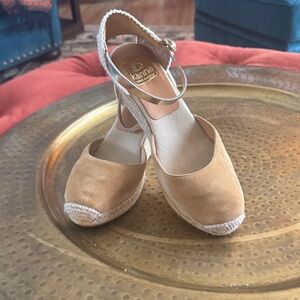 Kanna Tan Suede Espadrille Sandals